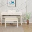 Melodic Hammer Action Keyboard Electric Digital Piano 88-Key Weighted 128 Polyphony 3 Pedals White
