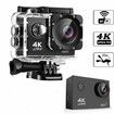 4K Ultra HD Water Resistant Sports Wi Fi Action Camera with 2 Inch Display (16MP, Black)
