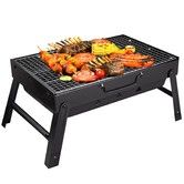 Portable Charcoal Grill, Charcoal BBQ Grill for Camping Picnic,Indoor and Outdoor Charcoal Grill with Smoker Charcoal Grill