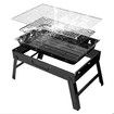 Portable Charcoal Grill, Charcoal BBQ Grill for Camping Picnic,Indoor and Outdoor Charcoal Grill with Smoker Charcoal Grill