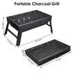 Portable Charcoal Grill, Charcoal BBQ Grill for Camping Picnic,Indoor and Outdoor Charcoal Grill with Smoker Charcoal Grill