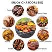 Portable Charcoal Grill, Charcoal BBQ Grill for Camping Picnic,Indoor and Outdoor Charcoal Grill with Smoker Charcoal Grill