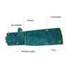 Safety Gloves Ultra Long Leather Green Pets Grip Biting Protective Gloves For Catch Dog Cat Reptiles Animal