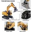 Remote Control Excavator RC Toy 1:24 Excavator 8 Channel Remote Excavator RC Truck for Kids