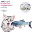 Cat USB Charger Toy Interactive Electric Floppy Fish Cat Toy Realistic Cats Pets Chew Bite Toys