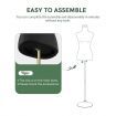 Female Mannequin Torso Display Stand Manikin Dress Form Dressmakers Sewing Fashion Tripod Base 164-180CM Black