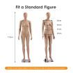 Female Mannequin Full Body 175CM Manikin Torso Display Stand Dress Form Adjustable Detachable Skin Tone