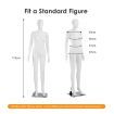 Female Mannequin Full Body Manikin Torso Display Stand Dress Form 175CM Adjustable Detachable White