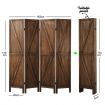 4 Panel Room Divider Privacy Screen Separator Stand Partition Timber Folding Portable Charcoal