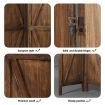 6 Panel Room Divider Privacy Screen Separator Stand Wooden Partition Folding Portable Charcoal