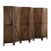 6 Panel Room Divider Privacy Screen Separator Stand Wooden Partition Folding Portable Charcoal