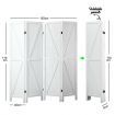 4 Panel Room Divider Screen Privacy Separator Partition Stand Wooden Folding Portable White