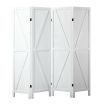 4 Panel Room Divider Screen Privacy Separator Partition Stand Wooden Folding Portable White