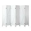 6 Panel Room Divider Screen Privacy Separator Partition Stand Timber Folding Portable White