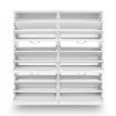 Wood Shoe Cabinet 54 Pairs Shoe Rack White with 6 Compartments