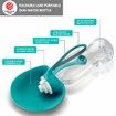 Dog Water Bottle for Walking Feeder Container portable with Drinking Cup Bowl Col.Blue