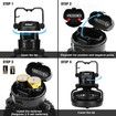 Portable LED Camping Lantern with Ceiling Fan,Hurricane Emergency Survival Kit