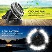 Portable LED Camping Lantern with Ceiling Fan,Hurricane Emergency Survival Kit
