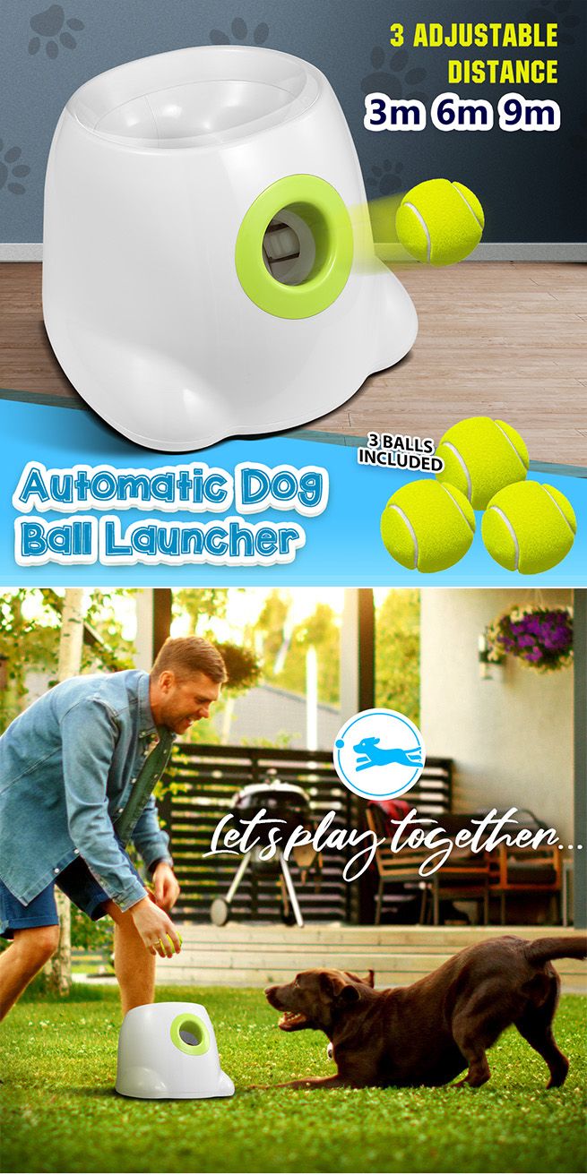 AFP Dog Ball Launcher Thrower Automatic Tennis Fetch Throwing Machine
