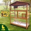 Petscene Large Wooden Bird Cage Aviary Budgie Parrot Canary Cockatiel House