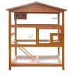 Petscene Large Wooden Bird Cage Aviary Budgie Parrot Canary Cockatiel House