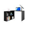 L Shape Computer Desk Rotating Study Table Workstation Modern Office Furniture Black
