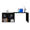 L Shape Computer Desk Rotating Study Table Workstation Modern Office Furniture Black