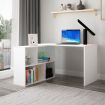 Rotating Computer Desk L Shape Study Table Workstation Modern Office Furniture White
