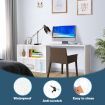 Rotating Computer Desk L Shape Study Table Workstation Modern Office Furniture White
