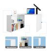 Rotating Computer Desk L Shape Study Table Workstation Modern Office Furniture White