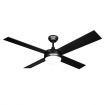 52 Inch Ceiling Fan Electric Modern Cooling with LED Lights Remote Control 4 Blades 3 Speed Timer Black