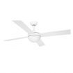 52 Inch Modern Ceiling Fan with LED Light Remote Control 4 Blades 3 Speed Timer White