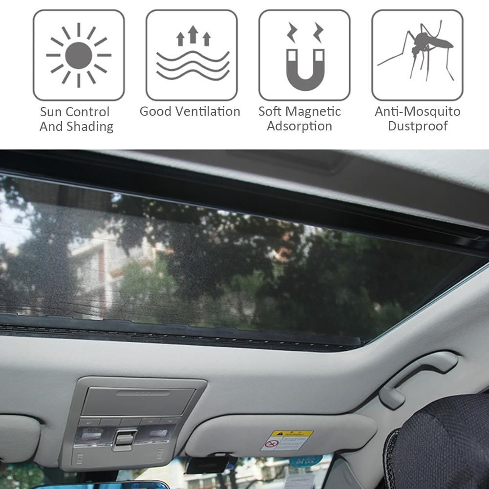 Car Sunroof Sun Shade Mesh Moonroof SUV Tent Roof Cover