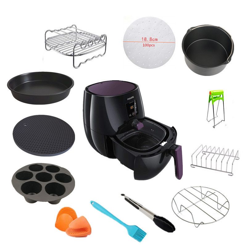 7 Inch 12pcs High Quality Air Fryer Accessories For Gowise Phillips Cozyna and Secura Fit All Airfryer 3.7 to 5.8QT