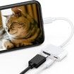 Lightning to HDMI Adapter,1080P Digital Sync Screen Converter AV Adapter Charging Port for iPhone/iPad 1080P HDMI Converter for HD TV/Projector/Monitor,Support All iOS - White