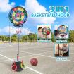 Kids 3 IN 1 Basketball Hoop Dart Board Ring Toss Activity Centre Play Equipment