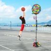 Kids 3 IN 1 Basketball Hoop Dart Board Ring Toss Activity Centre Play Equipment