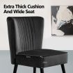 Velvet Accent Chair Armless Dining Chair Lounge Chair Upholstered Leisure Chair Black