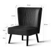 Velvet Accent Chair Armless Dining Chair Lounge Chair Upholstered Leisure Chair Black