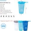 2 Pcs Sports Collapsible Water Bottle BPA Free (Blue)