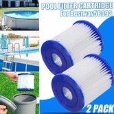 2PCS Bestway Swimming Pool Filter Cartridge Replacement Filter for Swimming Pool 58093 PUMP TYPE 1 Inflatable Pool Accessories