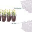 Seed Starter Trays Seedling Tray Kits, 12 Pack Garden Seed Propagator Set for Greenhouse Grow Plant Seed, 12 Cells per Tray