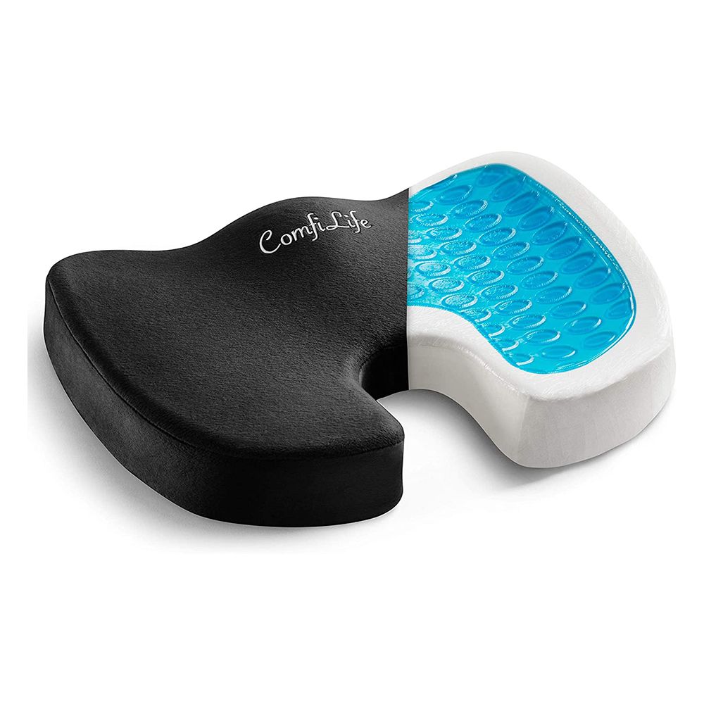 Seat Cushion for Tailbone Pain - Car Seat Cushion for Office Chair, Back Pain & Sciatica Relief (Black)