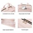 Toiletry Bag Travel Bag with Hanging Hook Water Resistant Makeup Cosmetic Bag Travel Organizer Pink
