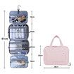 Toiletry Bag Travel Bag with Hanging Hook Water Resistant Makeup Cosmetic Bag Travel Organizer Pink