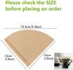 Coffee Paper Filters 100 Count Disposable V60 Cone Unbleached Coffee Filters Brown Paper Coffee Filters Fit for Pour Over and Drip Coffee Maker