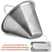 Reusable Permanent Cone #4 Coffee Filters Fit for Cuisinart Hamilton Beach Coffee Maker Filter