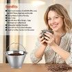 Reusable Permanent Cone #4 Coffee Filters Fit for Cuisinart Hamilton Beach Coffee Maker Filter