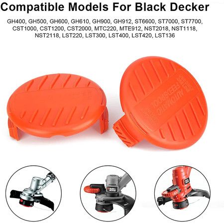 Black & Decker Replacement Spool Cap and Spring for AFS Trimmer 2pack for  sale online