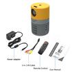 2022 Newest Portable Mini Projector 360P LCD Native Cinema Player Video Multimedia Home Theater Pico LED Col yellow and grey